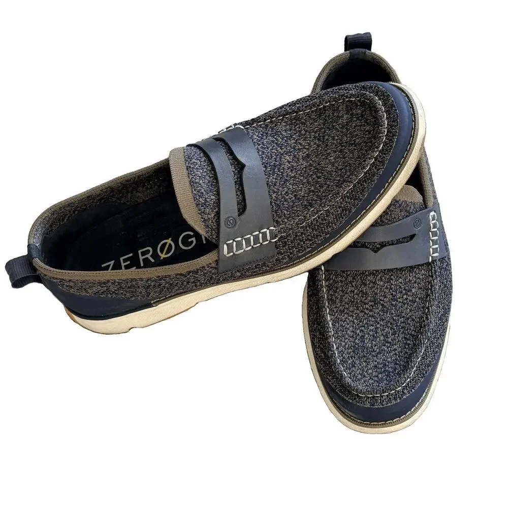 Cole Haan ZeroGrand Stitchlite Navy Deck Loafers Shoes Men's 10.5 M